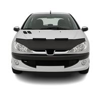 Protège Capot compatible avec Peugeot 206 1998 à 2009, Bra de Capot Protection, Noir