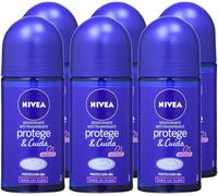 Protege & Care Roll-On Lot De 6 (6 X 50 Ml), Déodorant Anti-Transpirant Au Parfu
