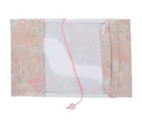 Protège-carnet A5 en Tissu Brodé à Fleurs Rose Élégant | Housse Ajustable et Élastique pour Journaux et Carnets, Protection Décorative pour Maison et Déplacements