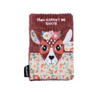 Les Déglingos Protège Carnet de Santé Mélimélos la Biche Doudou Tout Doux Amusant Ultra Doux Rembourrage Recyclé Doudou pour Bébé, Taille Unique