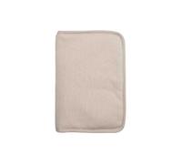 Trois Kilos Sept Protège carnet de santé bébé beige coton côtelé mixte zippé 17,5x25,5 cm