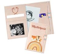 Protège Carnet de Santé Allemand Maternité en Feutre Pochette pour Test Grossesse Echographie Cadeau Future Maman