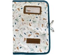 Protège carnet de santé au fil de l'eau blanc, bleu, jaune TU