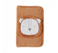 Noukie's - Protège Carnet de Santé Babou & Kendi - Veloudoux, caramel - Fermeture éclair et poche plastifiée - Cadeau naissance