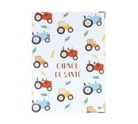 Protège Carnet de Santé Bébé Enfant Color Pop PVC (Tracteurs) | Rangement ordonnances, documents médicaux, divers imprimés, 22,4x16,5cm