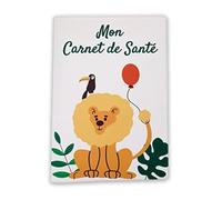Protège Carnet de Santé Bébé Fille Garçon - Pochette Carnet de Santé - Fabriqué en France - Motifs Animaux de la Jungle