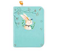Protège carnet de santé bébé Lapin à la casquette Turquoise