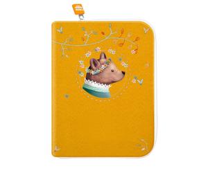 Protège carnet de santé bébé Ours aux fleurs Or