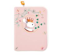 Protège carnet de santé bébé Souris à la Couronne Poudré