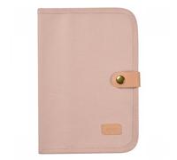 Béaba Protège-carnet de santé Genève 2 poches bouton-pression imperméable coton Rose poudré