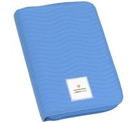 Protège carnet de santé coutures à vagues bleu
