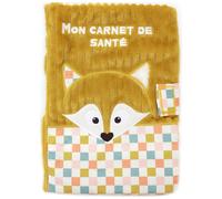 LES DEGLINGOS - PROTEGE CARNET DE SANTE CYRANOS LE RENARD - MOUTARDE - Dès la naissance - Idée cadeau - 25cm