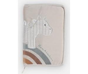 Protège carnet de santé dino en Veloudoux, beige