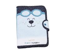 Protege carnet de sante en coton - lazare bleu TU