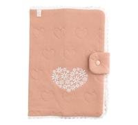 Protège carnet de santé en coton matelassé rose TU
