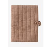 Protège carnet de santé en gaze de coton cappuccino TU