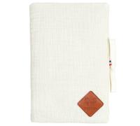 Protège carnet de santé en gaze de coton jeanne écru TU