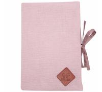 Protège carnet de santé en gaze de coton jeanne vieux rose TU