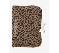 Protège carnet de santé en gaze de coton léopard personnalisable beige TU
