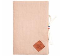Protège carnet de santé en lin pêche TU