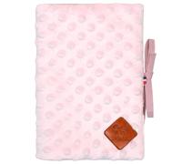 Protège carnet de santé en minky rose TU