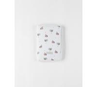 Protège carnet de santé en mousseline ecru tropical TU