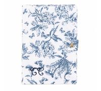 Protège carnet de santé en Toile de Jouy Bleu