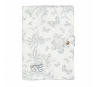 Protège carnet de santé en Toile de Jouy Gris