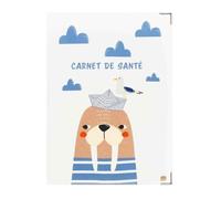 Protège carnet de santé ENFANT - PVC ""Morse"" 22 4 x 16 5 cm - Protection documents médicaux - Fabriqué en France - Color Pop