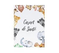 Color Pop Protège carnet de santé enfant - Fabrication Française - pvc imprimé - Pour carnet de santé, ordonnance- 22 x 16 cm (Imprime Savane)