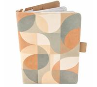 Protège Carnet De Santé Français - Format A5 15x21 cm - Rabats Pour Ranger Les Ordonnances Et Documents (Vert abstrait)