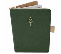 Protège Carnet De Santé Français - Format A5 15x21 cm - Rabats Pour Ranger Les Ordonnances Et Documents (Vert foncé)
