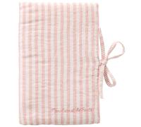 Protège-carnet De Santé Gaze De Coton Rayé Vert De Gris Vieux Rose TU