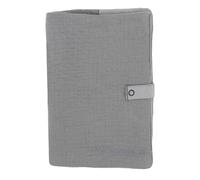 Protège carnet de santé gaze de coton Vert de gris