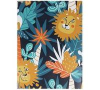 Protège carnet de santé lion dans le feuillage fabrication Française MULTICOLORE G