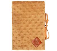 Protège carnet de santé en minky camel TU