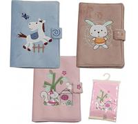 Protège Carnet de santé motif brodé - bébé (beige)