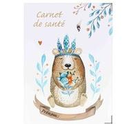Protège carnet de santé ours indien fabrication Française MULTICOLORE G