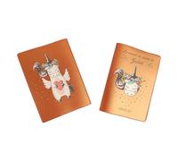 Protège carnet de santé personnalisé, idée cadeau personnalisable bébé, cadeau naissance original, Couverture Licorne Cœur - CL0013b (Nacré Orange)