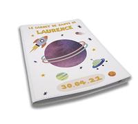 Protège carnet de santé personnalisé, idée cadeau personnalisable bébé, cadeau naissance original, Couverture Carnet de Santé Fusée - CL0014a