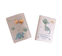Protège carnet de santé personnalisé, idée cadeau personnalisable bébé, cadeau naissance original, Couverture Carnet Santé Dinosaure - CL0017a (Nacré Rose)