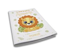 Protège carnet de santé personnalisé, idée cadeau personnalisable bébé, cadeau naissance original, Couverture Lion Jungle - CL0009b