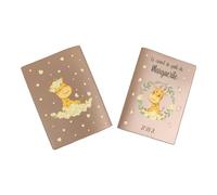 Protège carnet de santé personnalisé, idée cadeau personnalisable bébé, cadeau naissance original, Couverture carnet de santé Girafe - CL0011a (Nacré Ambre)