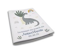 Protège carnet de santé personnalisé, idée cadeau personnalisable bébé, cadeau naissance original, Couverture Carnet Santé Dinosaure - CL0017a