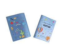 Protège carnet de santé personnalisé, idée cadeau personnalisable bébé, cadeau naissance original, Housse carnet de santé Dessins - CL0031b (Nacré Pétrole)