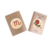 Protège carnet de santé personnalisé, idée cadeau personnalisable bébé, cadeau naissance original, Housse carnet de santé Signe Scorpion - CL0019h (Nacré Ambre)