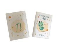 Protège carnet de santé personnalisé, idée cadeau personnalisable bébé, cadeau naissance original, Housse carnet de santé Signe Capricorne - CL0019j (Nacré Perle)