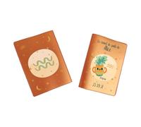 Protège carnet de santé personnalisé, idée cadeau personnalisable bébé, cadeau naissance original, Housse carnet de santé Signe Verseau - CL0019k (Nacré Orange)