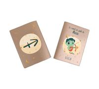 Protège carnet de santé personnalisé, idée cadeau personnalisable bébé, cadeau naissance original, Housse carnet de santé Signe Sagitaire - CL0019i (Nacré Ambre)