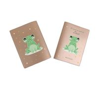 Protège carnet de santé personnalisé, idée cadeau personnalisable bébé, cadeau naissance original, Housse carnet de santé Grenouille - Plusieurs couleurs disponibles - CL0006a (Nacré Ambre)
